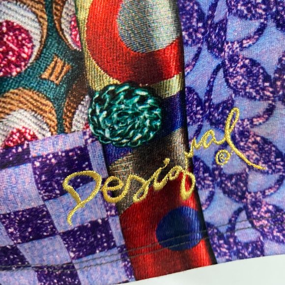 SOLD Desigual Gray & Multicolor Cap Sleeves Pullover Tank Dress NWOT - Picture 5 of 16